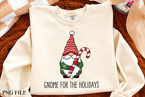 Gnome For The Holidays Candy Cane