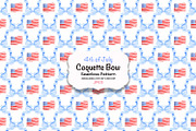 American Flags Coquette Bow Seamless, a Pattern Graphic by KisbyArt (Thumbnail 1 of 3)