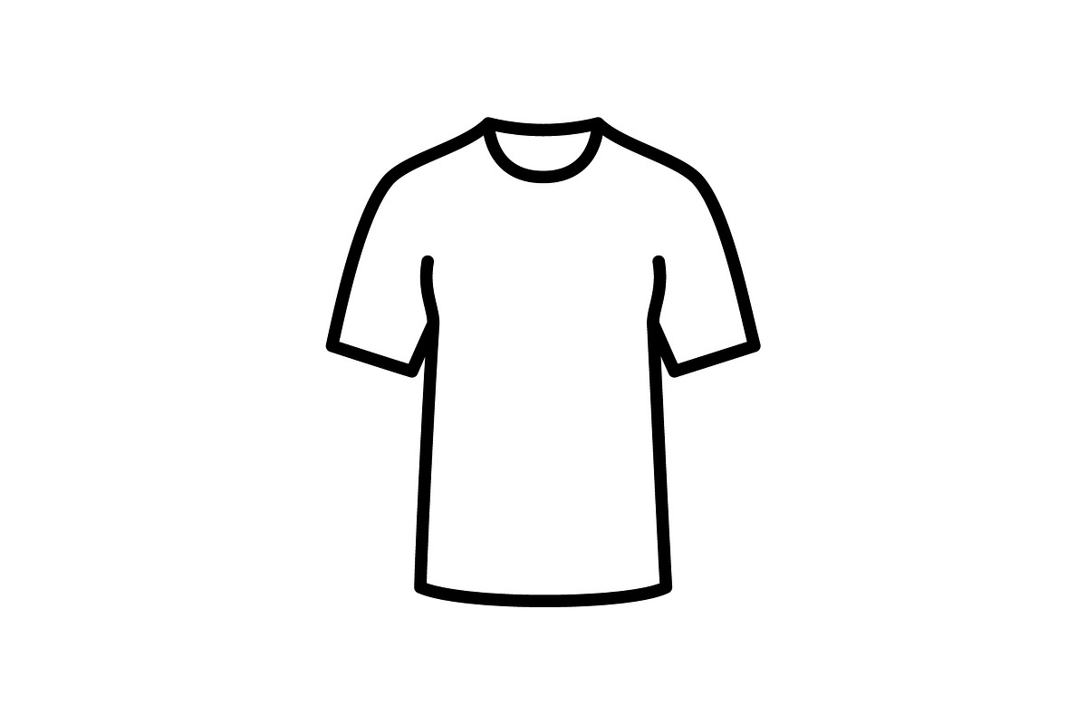T shirt black line icon, an Outline Icon by Web Incredible