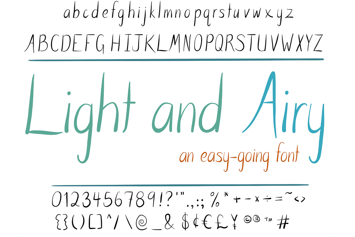 Font Light And Airy Handwriting Air, a Sans Serif Font by PageLightStudios (Photo 6 of 6)