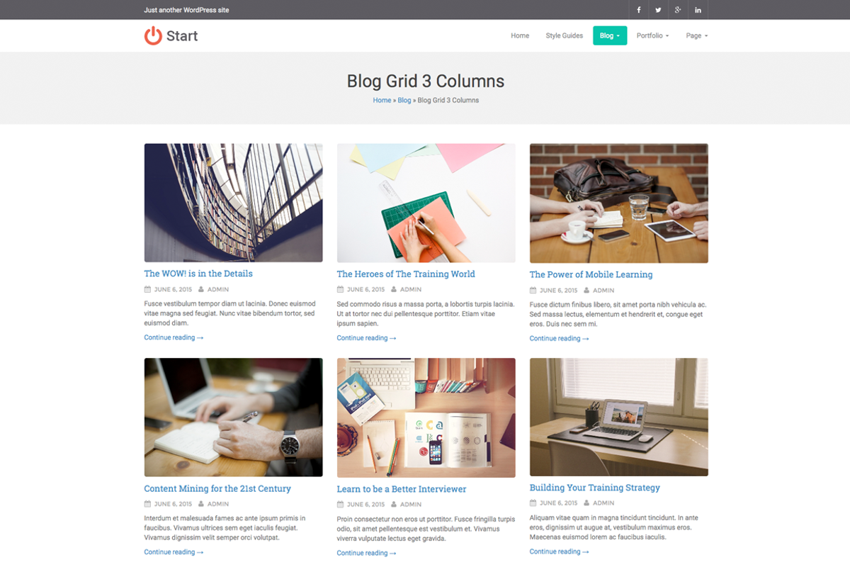 Start ~ Multi-Purpose WP Theme, a WordPress Template by YoArts (Photo 3 of 5)