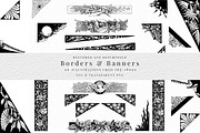 Vintage Corner and Banners, a Decorative Illustration by Century Library (Thumbnail 1 of 5)