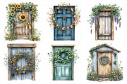 Watercolor Spring Door Clipart, an Illustration by Daily.Designs (Thumbnail 3 of 7)