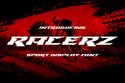 Racerz - Sport Display Font, a Sans Serif Font by Almarkhatype (Thumbnail 1 of 10)