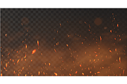 Realistic fire sparks background, an Illustration by SergeyBitos (Thumbnail 1 of 2)