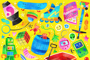 Retro Toys Clipart