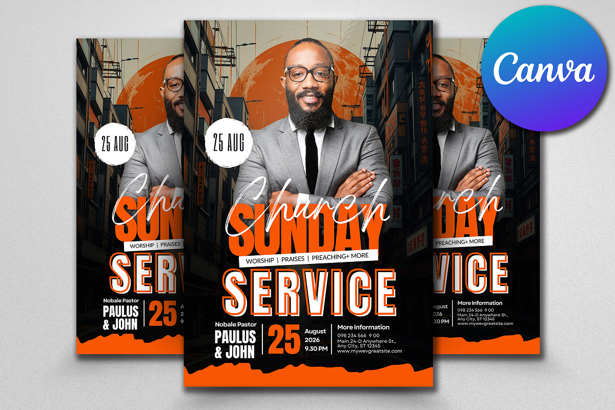 Grace Of God Sunday Church Flyer, a Flyer Template by Psd Templates (Photo 2 of 3)