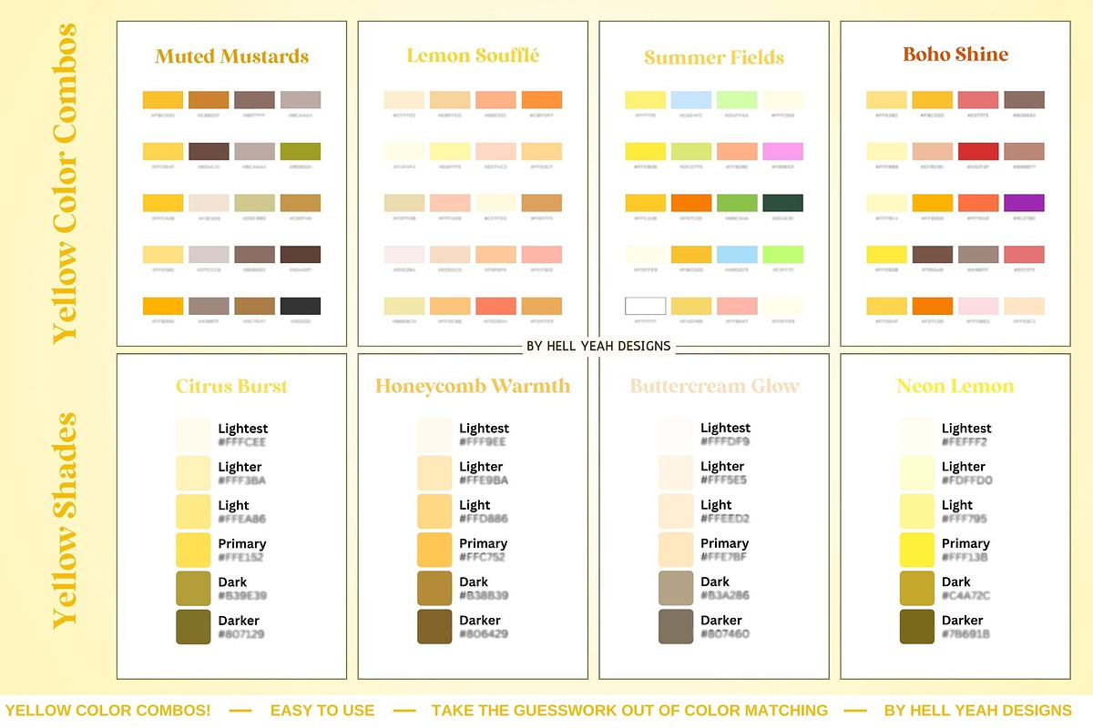 Yellow Color Palette Library preview 7