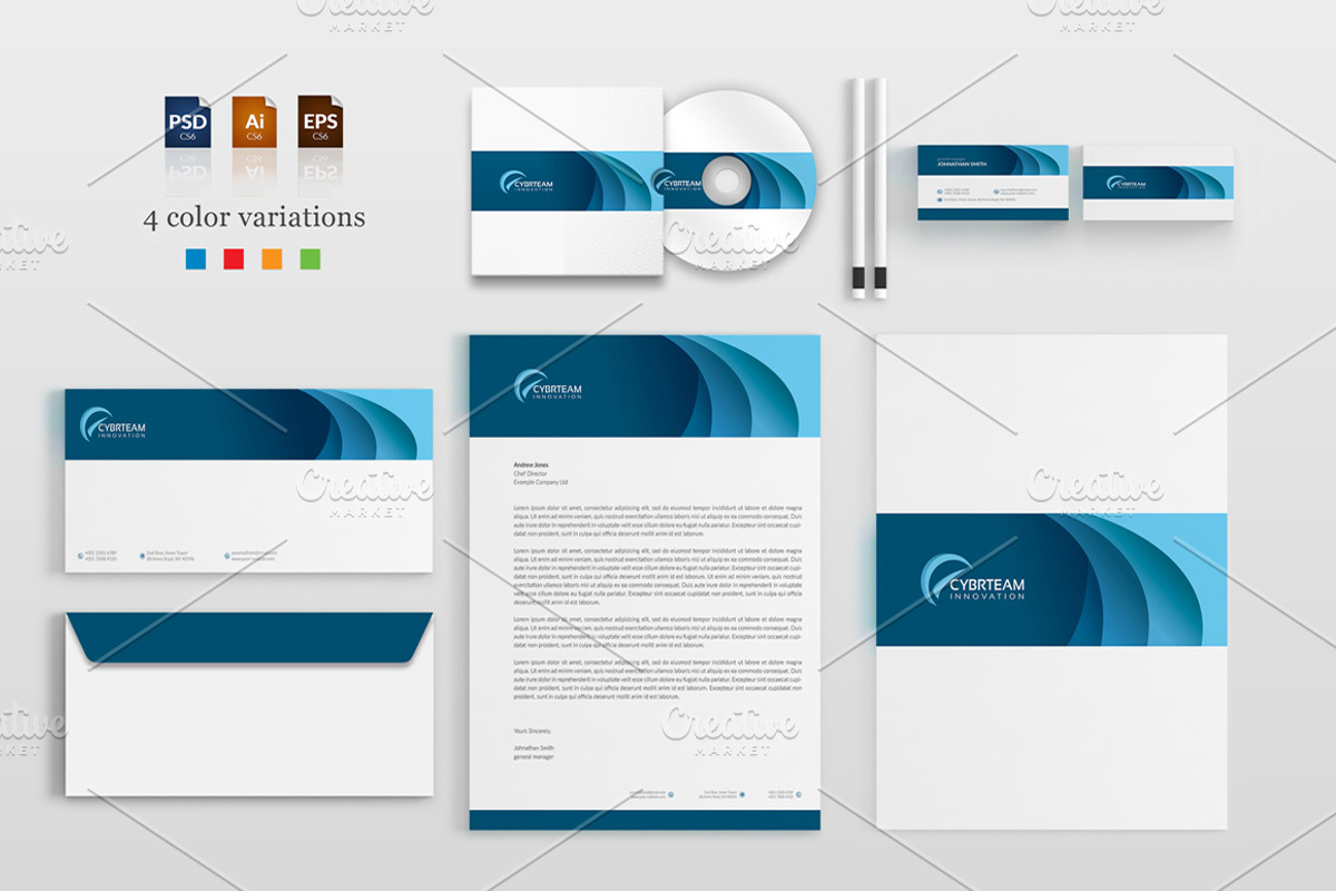 Corporate Stationery Pack, a Stationery Template by BettyDesign (Photo 1 of 10)