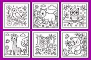 Cute Zoo Animals Coloring Book, an Animal Illustration by Ink Gallery (Thumbnail 3 of 5)