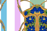 Cornflower Beetle Seamless Vector, a Pattern Graphic by NayaChu (Thumbnail 5 of 9)