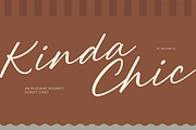 Kinda Chic | Bouncy Font, a Handwritten Font by aquene (Thumbnail 1 of 12)