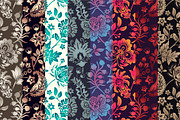 8 Floral Gradient Patterns, a Pattern Graphic by Sunny_Lion (Thumbnail 1 of 9)