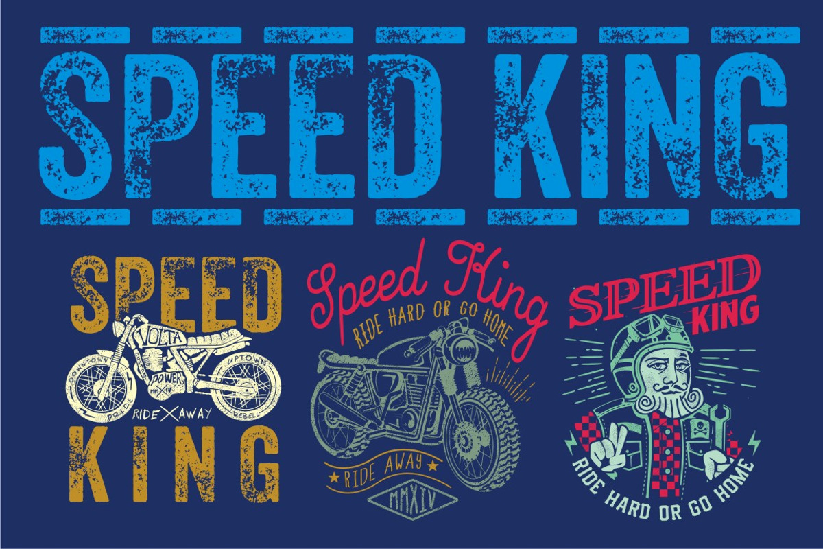 VINTAGE MOTORCYCLE T-SHIRT, an Illustration by arace