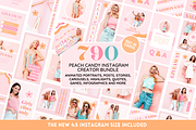 Peach Pink Instagram Templates, a Social Media Template by SunshineStudioBoutique (Thumbnail 1 of 12)