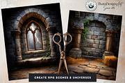 Medieval Fantasy Backgrounds & Frame, a Background Graphic by ThatsDesignArt (Thumbnail 8 of 10)