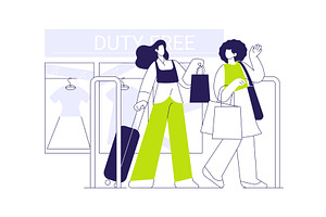 Duty free shopping area abstract, a Transportation Illustration by Visual Generation