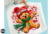 Oh Snap Gingerbread Man PNG, a Seasonal Illustration by designcity5 (Thumbnail 1 of 4)