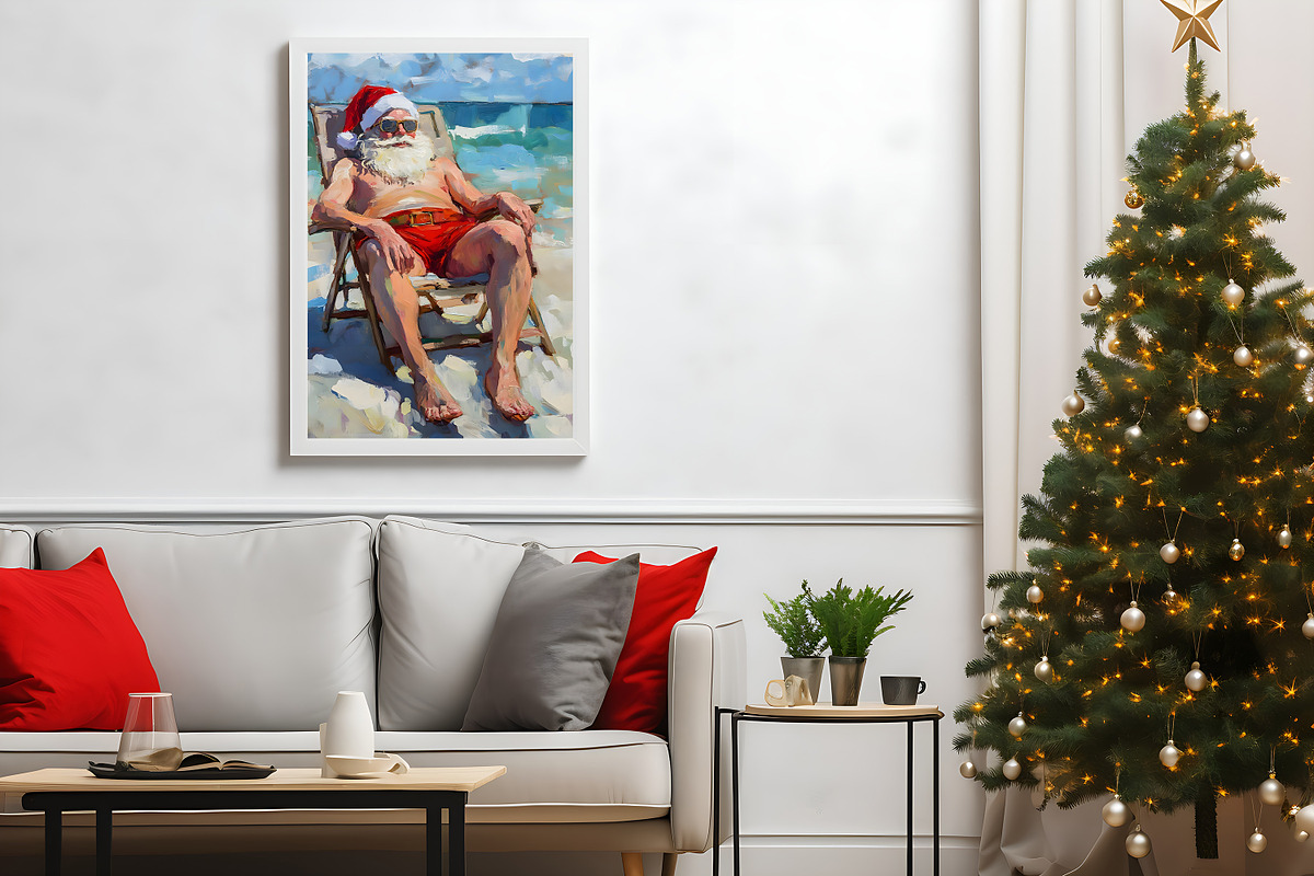 Beach Santa Claus at the Beach Art, a Holiday Photo by PrintablesByFranklyn (Photo 3 of 6)