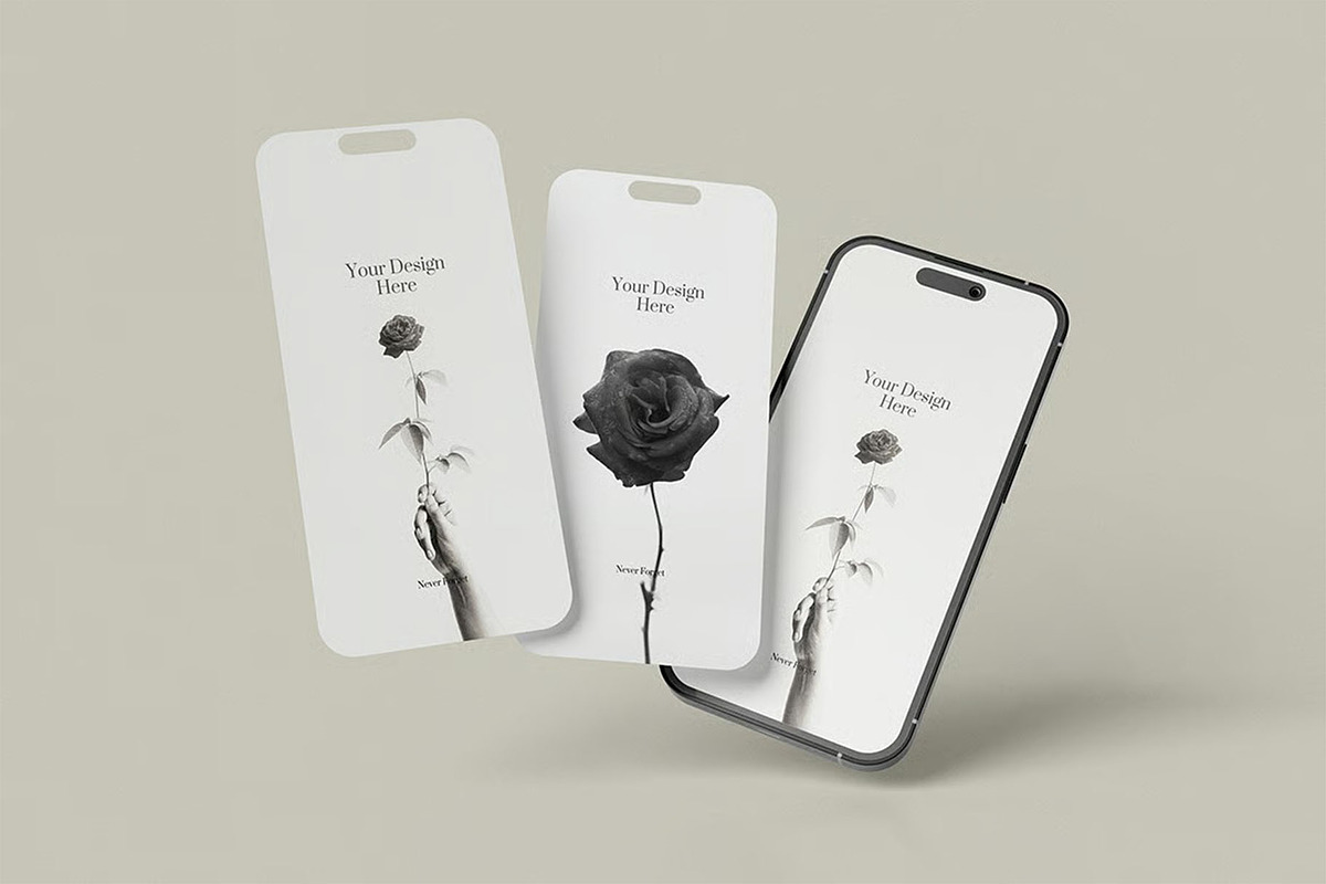 iPhone 14 Pro Screen Mockup, an iPhone Mockup by zpackcreative (Photo 3 of 5)