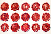 Red Wax Stamp Letter Clipart Bundle, an Illustration by Rose Art (Thumbnail 2 of 7)
