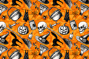 Halloween. Hand Drawn Vintage Set, a Graphic by Epine (Thumbnail 2 of 4)