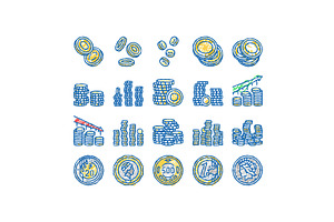 coin gold money cash bank icons hand, an Object Illustration by pikepicture