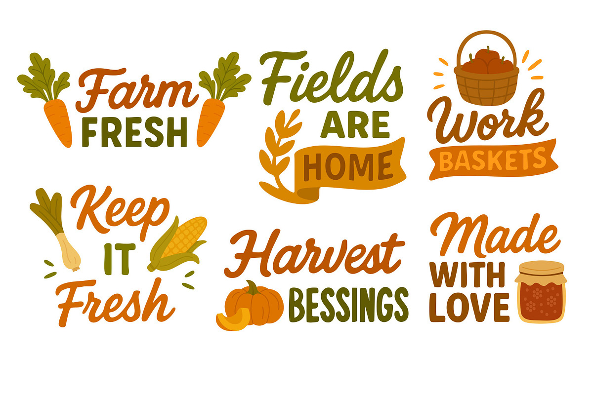 Harvest set, a Seasonal Illustration by ananastya (Photo 6 of 6)
