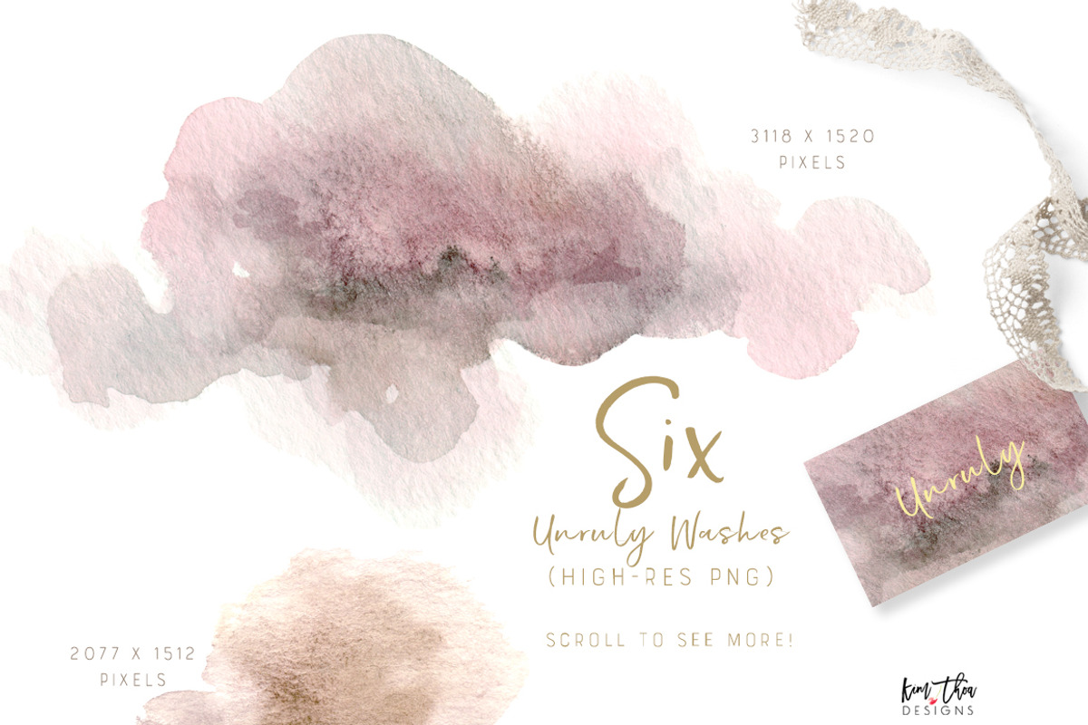 Unruly Watercolor Flowers Set, an Illustration by Kim Thoa Designs (Photo 7 of 11)