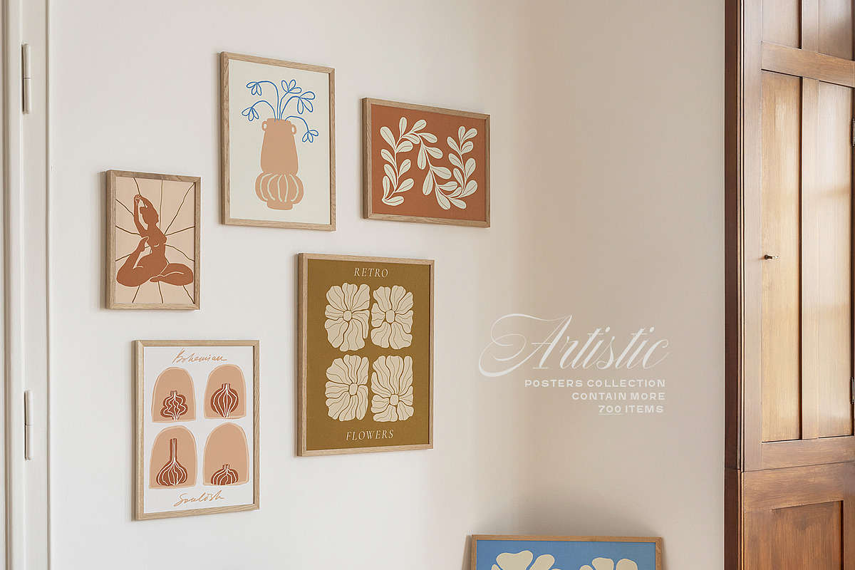GALLERY WALL ART BOHO POSTER SET, a Decorative Illustration by Ayya Studio (Photo 5 of 17)