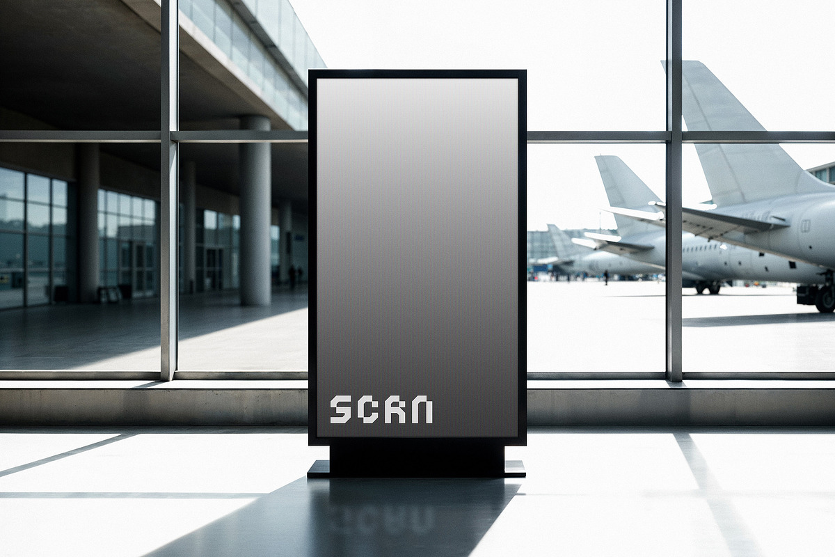 Airport Digital Screen Mockup, an Advertising Mockup by Design Squad (Photo 4 of 4)
