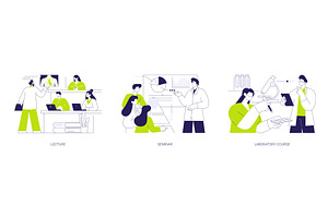 Medical college classes isolated, an Education Illustration by Visual Generation