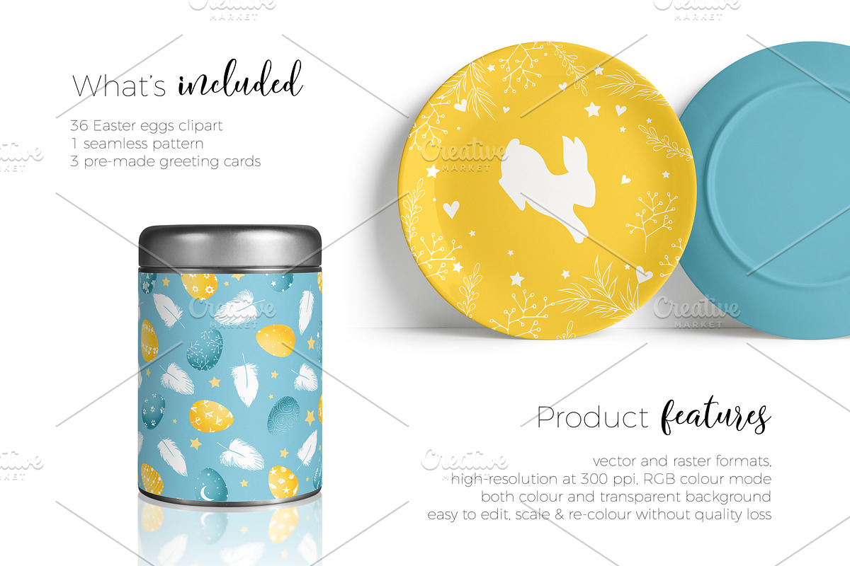 Easter in yellow & blue, a Graphic by NKTN graphics (Photo 2 of 7)