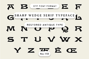Sharp Wedge Serif Typeface, a Serif Font by Century Library