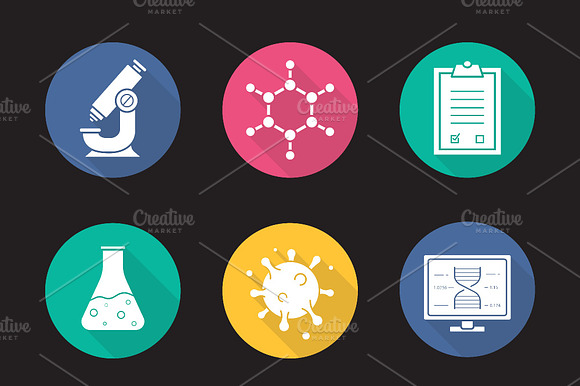 Laboratory Equipment Icons. Vector