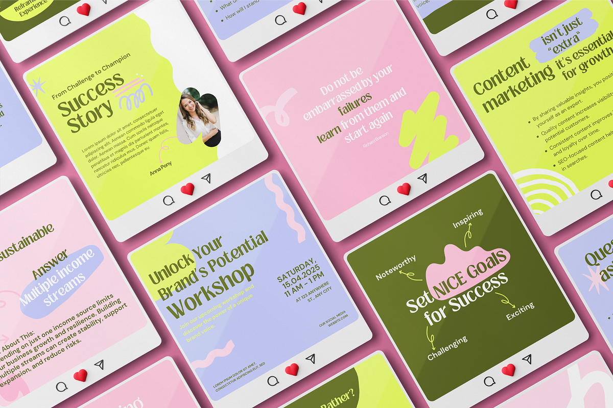 Business Social Canva Templates Kit, a Social Media Template by Soul & Maeum Store (Photo 3 of 6)