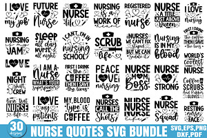 Nurse SVG Bundle, Nurse Quotes SVG, a Graphic by Designer302