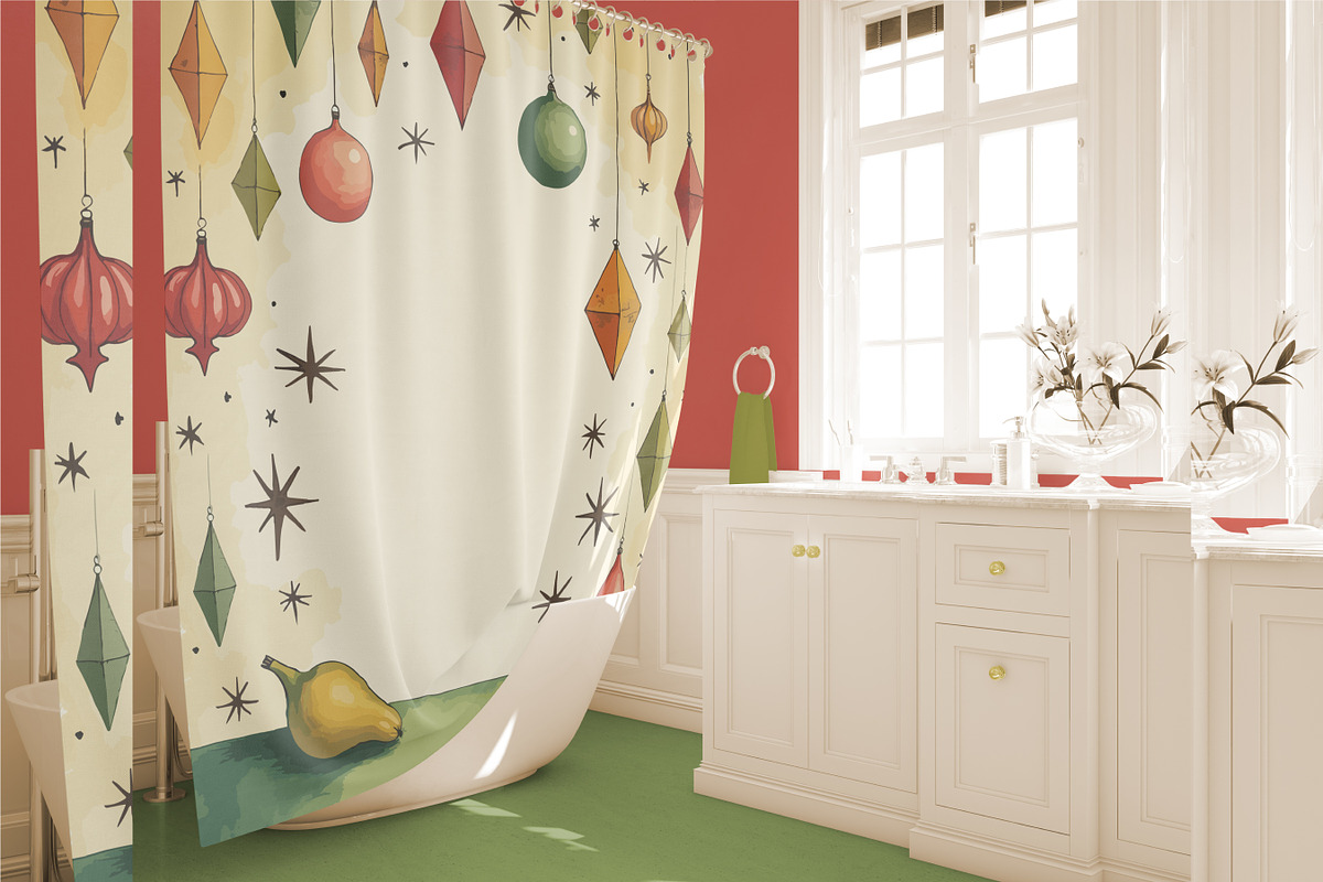 Retro Christmas Ornament-Backgrounds, a Seasonal Illustration by Blynn Pippen (Photo 8 of 19)