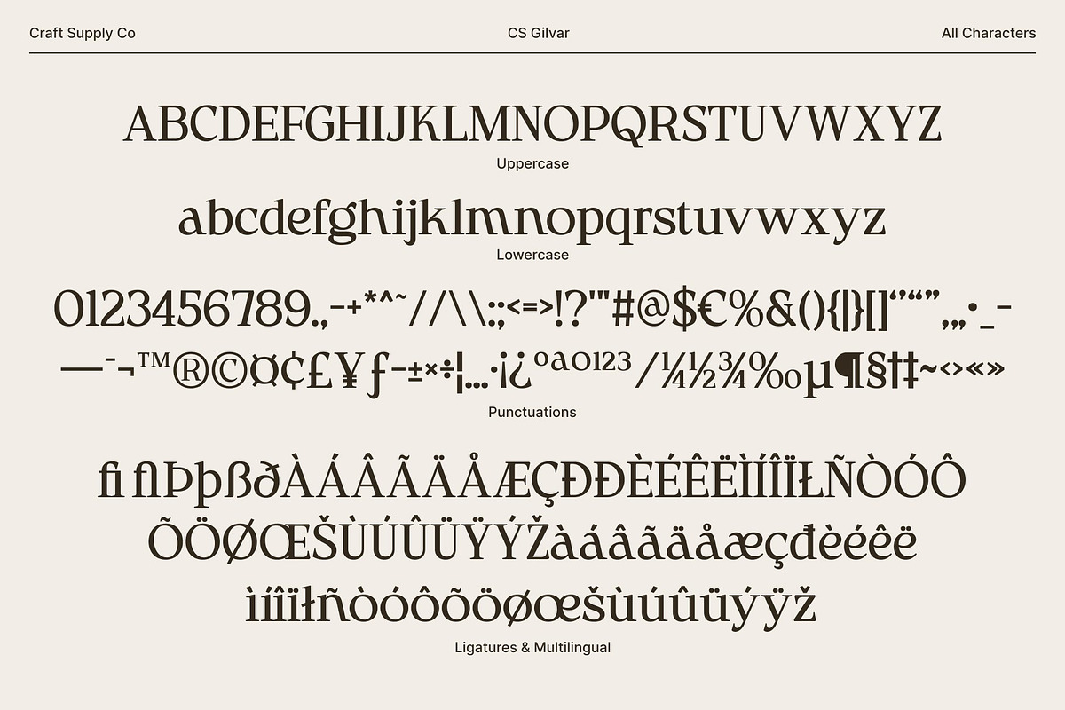 CS Gilvar – Classic Serif Font, a Serif Font by Craft Supply Co. (Photo 8 of 8)