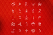 Christmas Line Art Icons, an Outline Icon by Anna_leni (Thumbnail 3 of 5)
