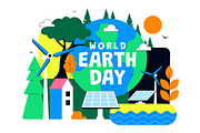 10 World Earth Day Illustration, a Seasonal Illustration by denayunebgt (Thumbnail 4 of 4)