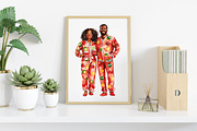 African American Christmas Clipart, an Illustration by Canvas Craft (Thumbnail 5 of 7)