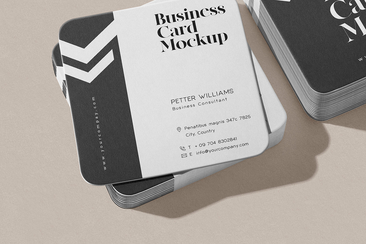 Square Business Card Mockup, a Product Mockup by ZippyPixels (Photo 7 of 7)