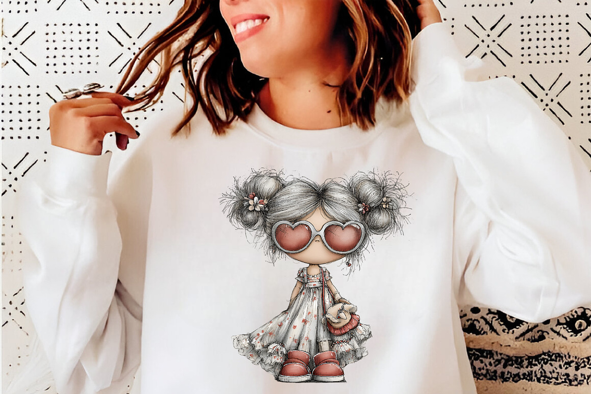 Whimsical Summer Girls Clipart, an Illustration by SinaCreation (Photo 7 of 9)