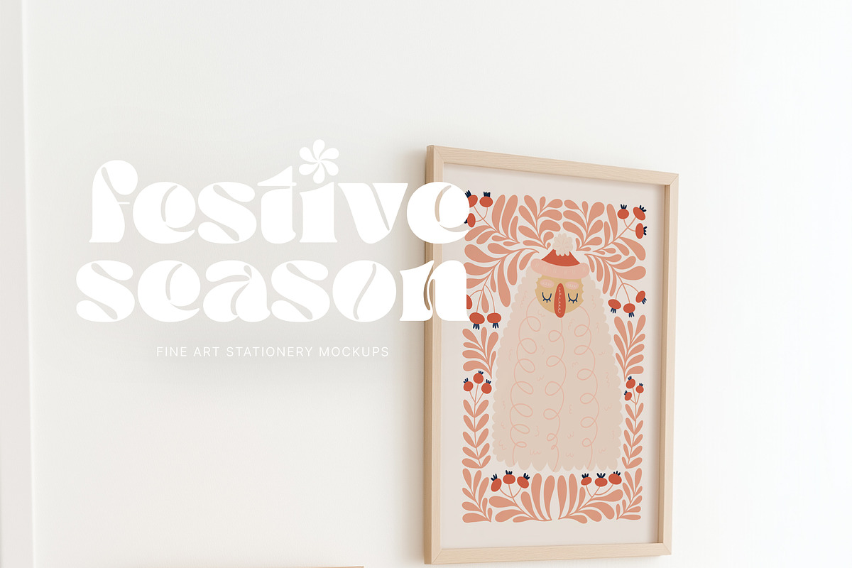 Festive Season Christmas Card Mockup, a Product Mockup by Muse Mockups (Photo 4 of 15)