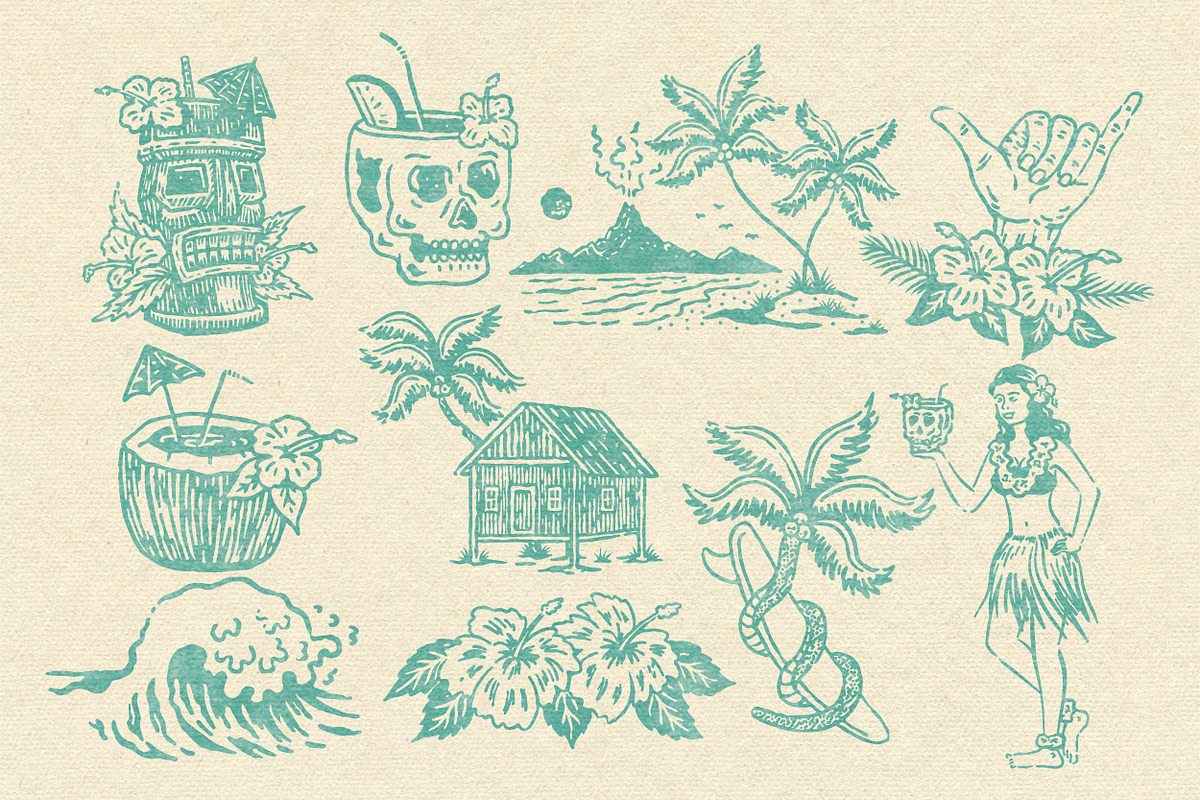 Tropical Illustration Asset Pack, an Object Illustration by Southerntown (Photo 2 of 9)