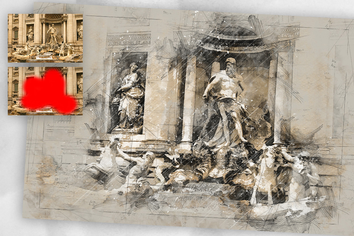 Arch Sketch Photoshop Action, an Action Add-On by GorynArt (Photo 5 of 24)