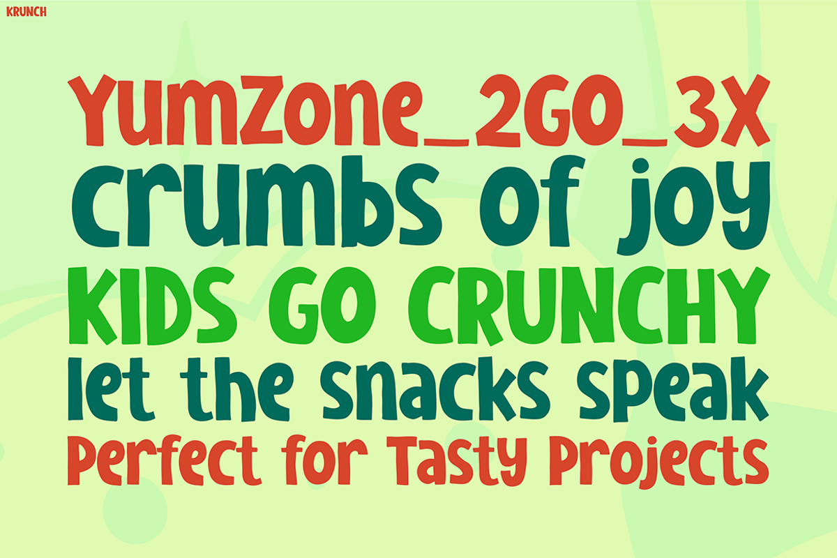 KRUNCH, a Sans Serif Font by Pinisi ART (Photo 10 of 10)