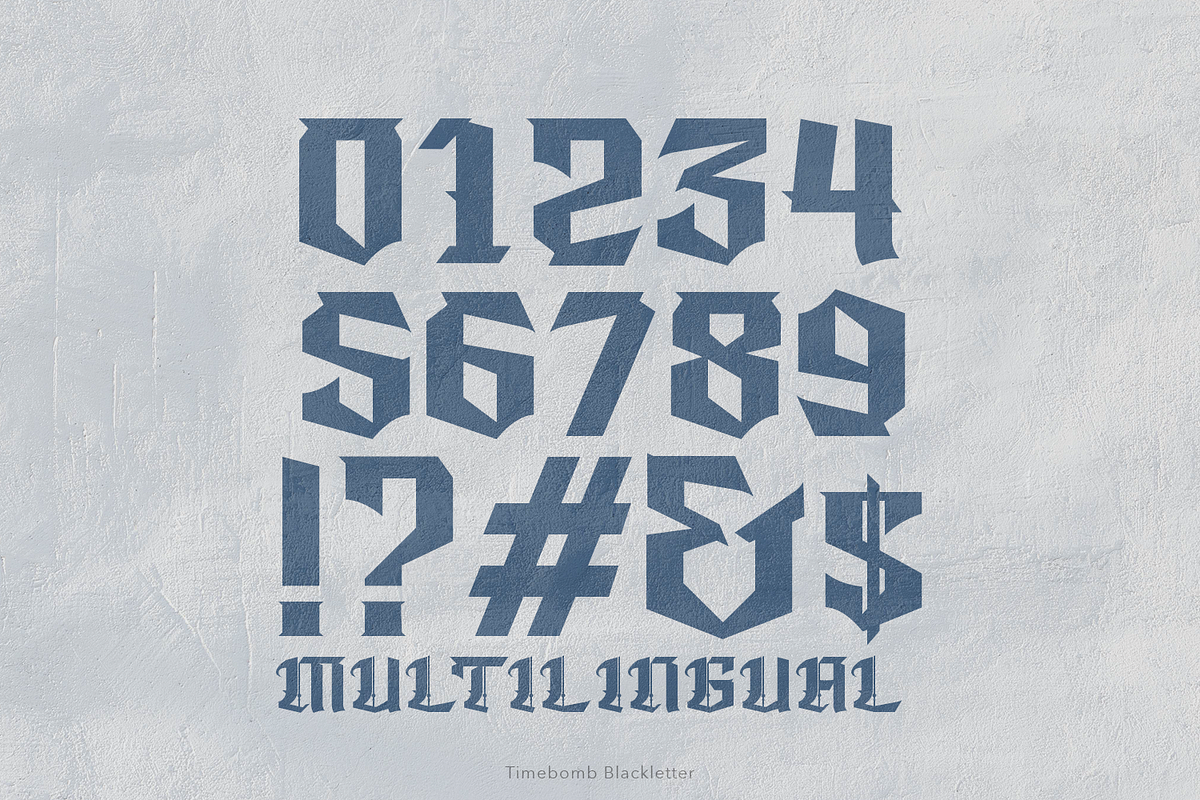 Timebomb Blackletter, a Blackletter Font by madeDeduk (Photo 7 of 14)