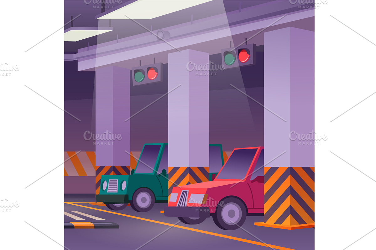 Parking. cars standing on, an Object Illustration by Onyx